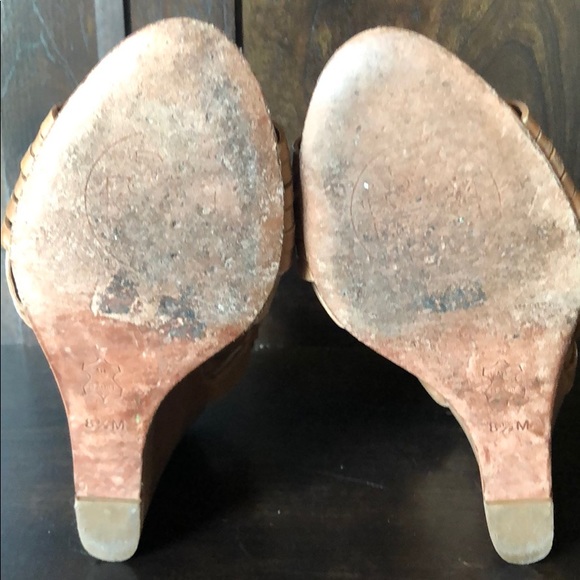 Tory Burch Braided Leather Wedges sz 8.5 - Picture 4 of 7